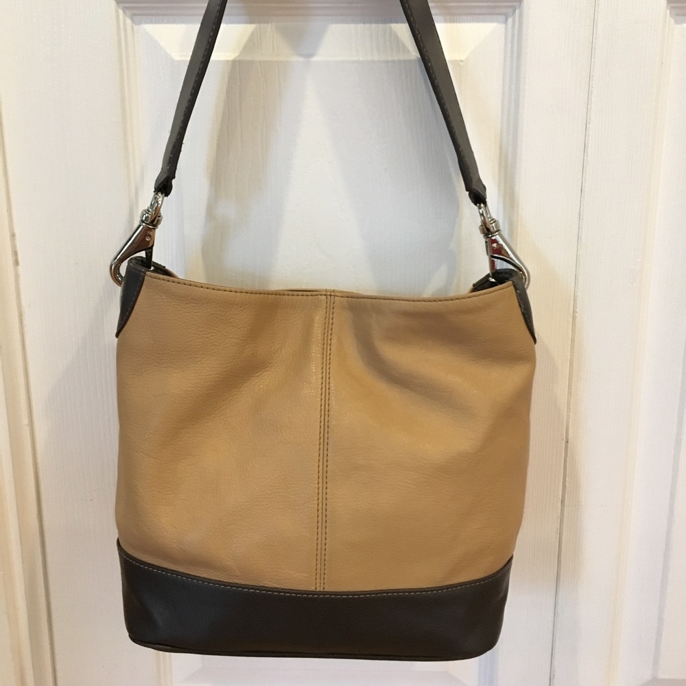 Tignanello tan & brown pocketbook